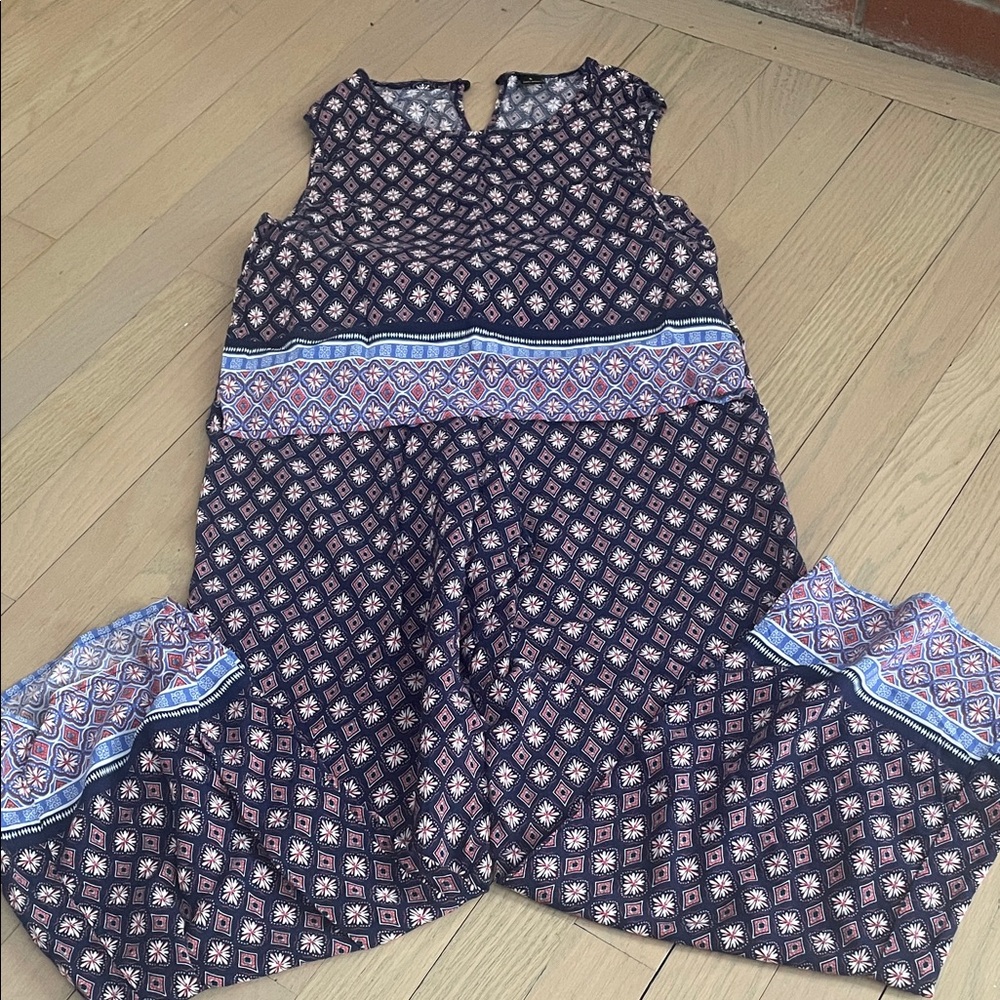 Navy and Pink Patterned Set